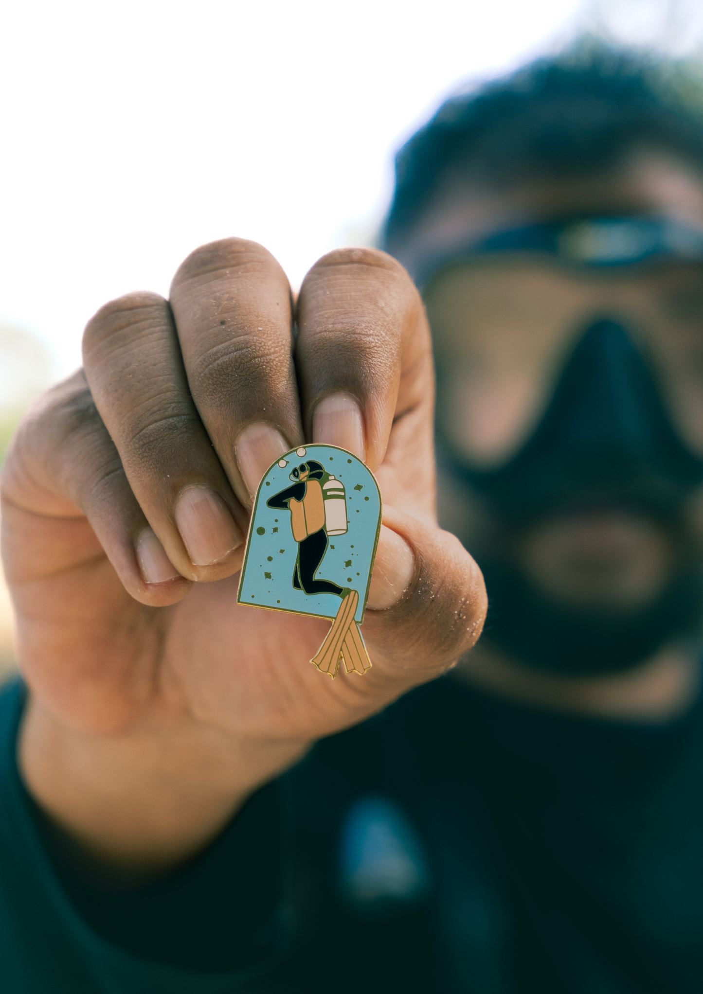 First Breath Underwater Enamel Pin