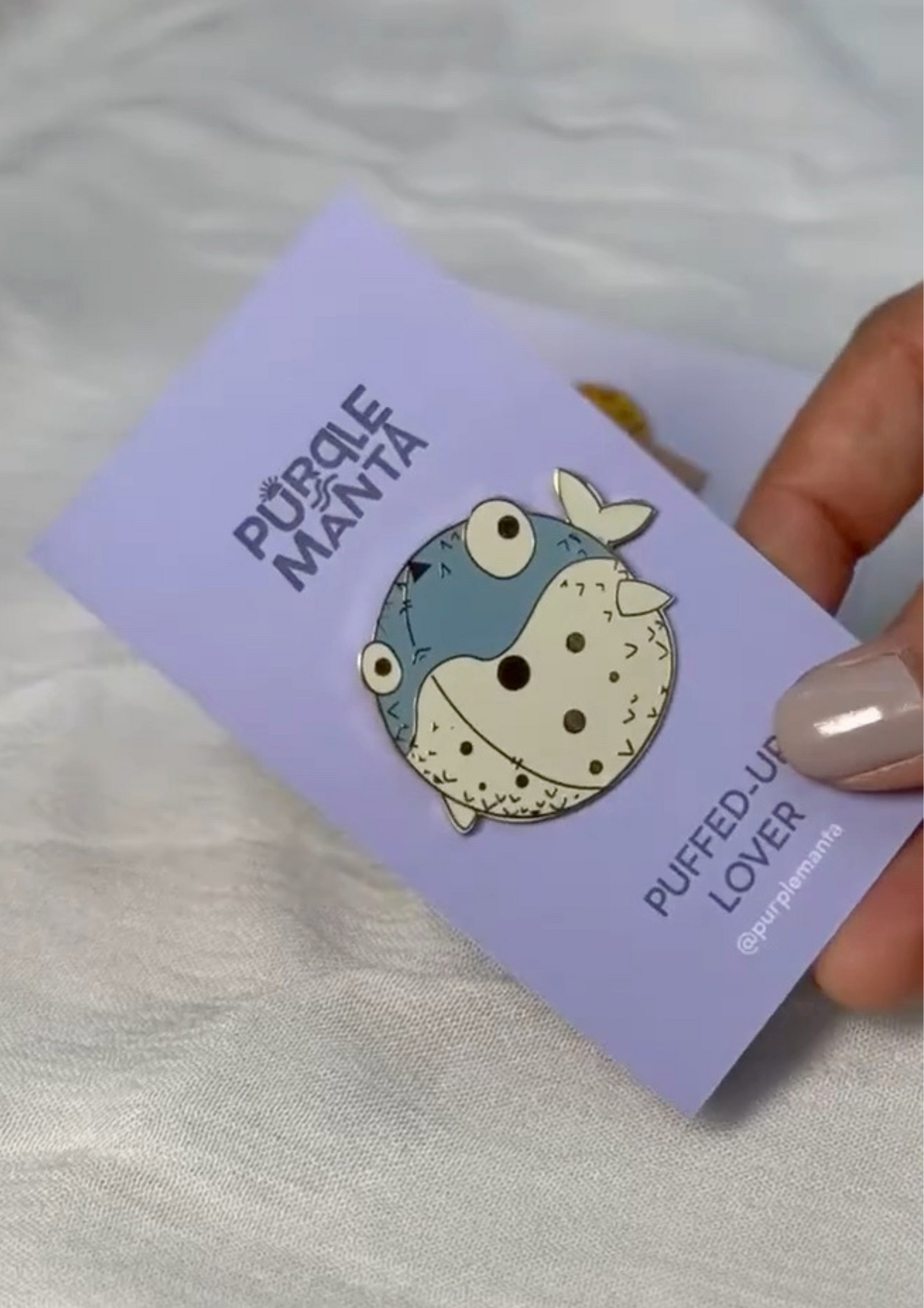 Puffed Up Lover Enamel Pin
