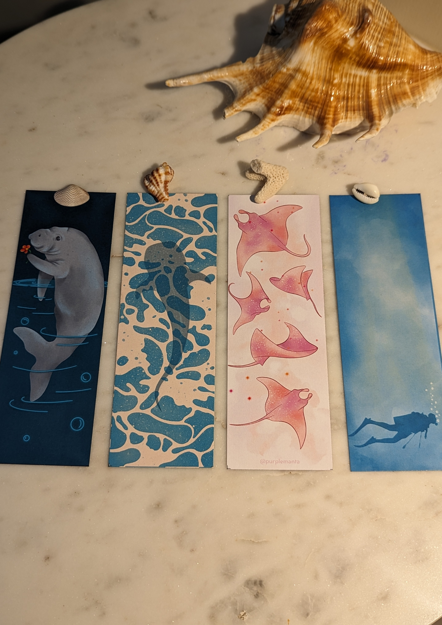 Ocean Bookmarks Set of 4