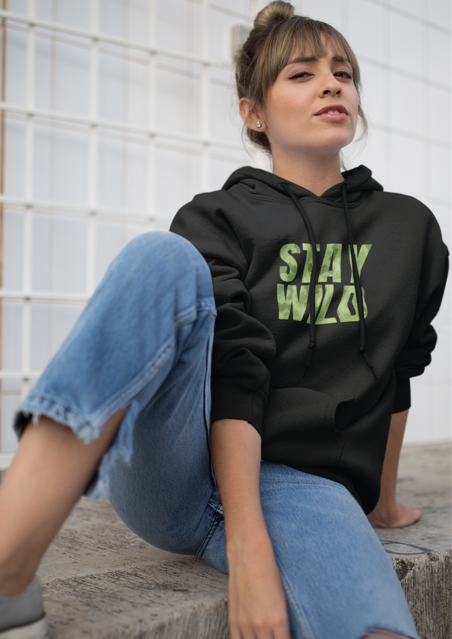 Stay Wild : Green Camo | Unisex Hoodie