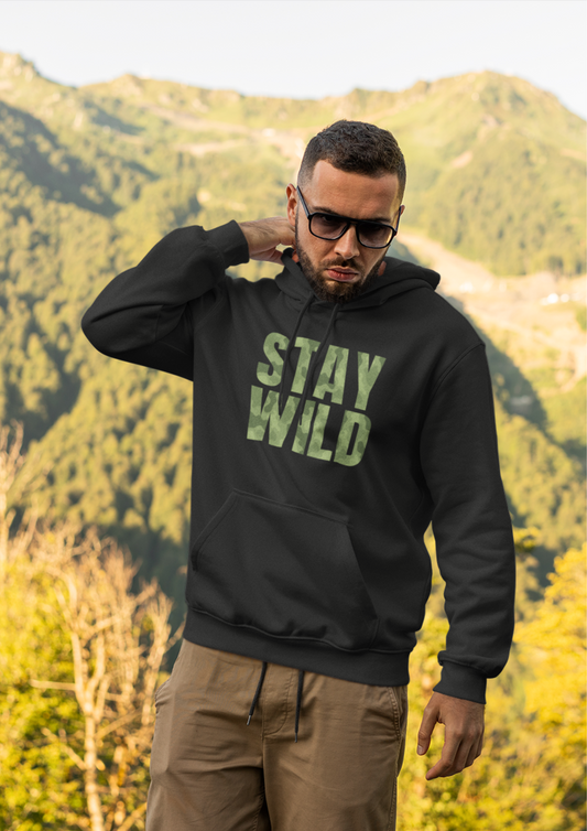 Stay Wild : Green Camo | Unisex Hoodie