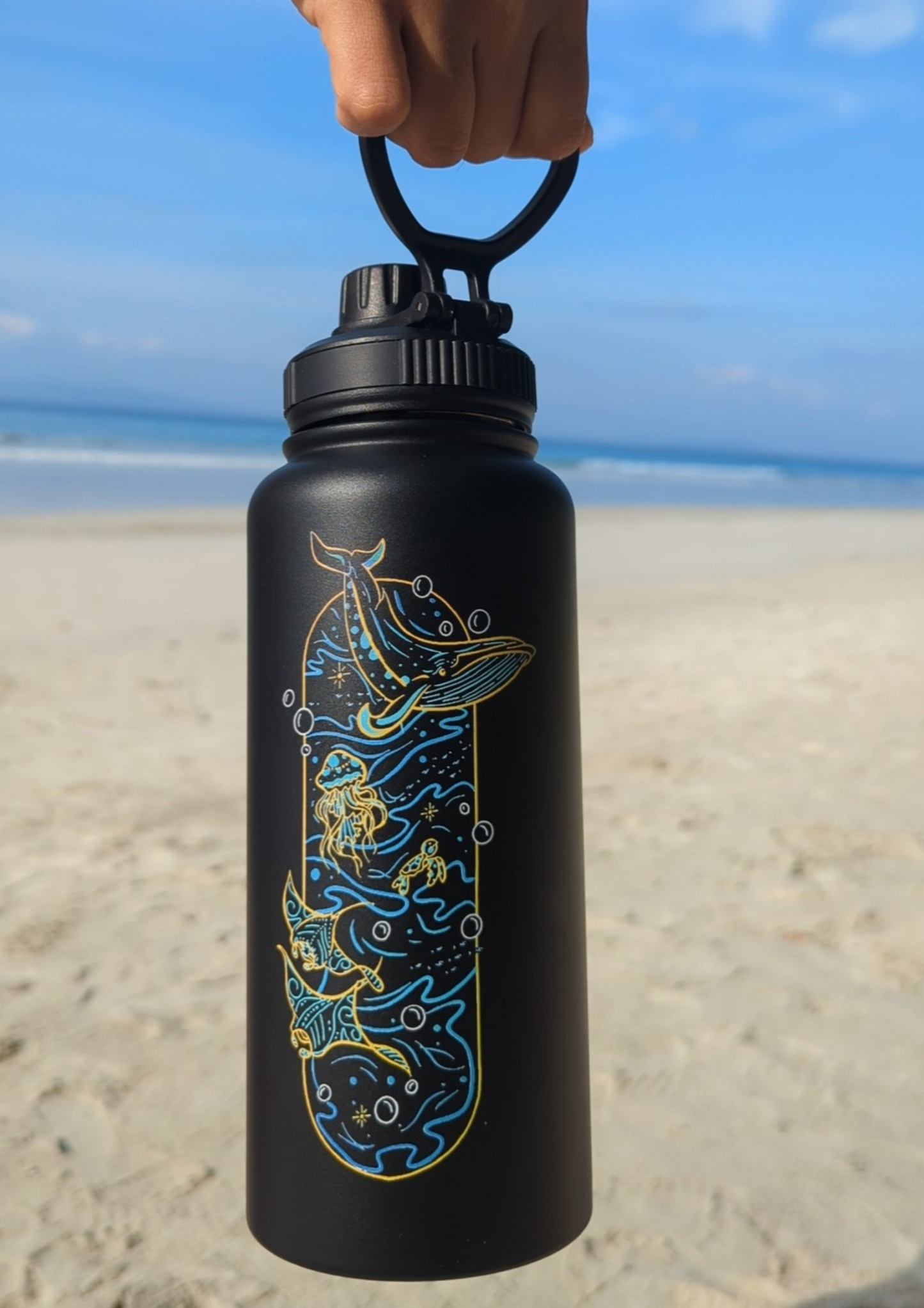 Manta Madness Vacuum Steel Bottle