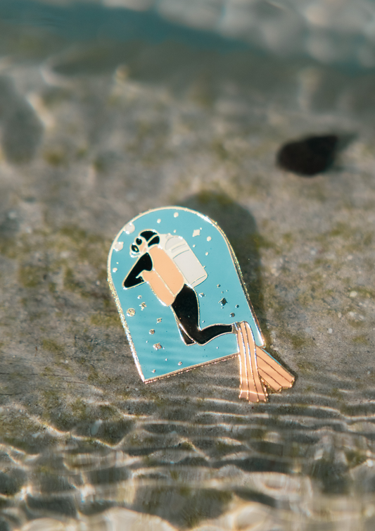 First Breath Underwater Enamel Pin