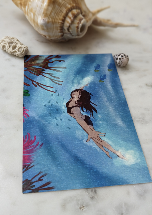 Free Dive Postcard
